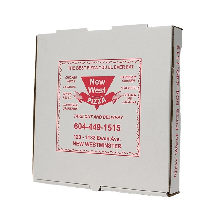Scatola per pizza con logo personalizzato con carta Kraft ecologica