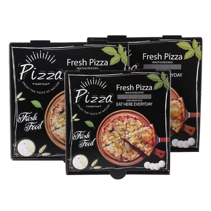 Scatola per pizza di lusso ondulata con logo alimentare