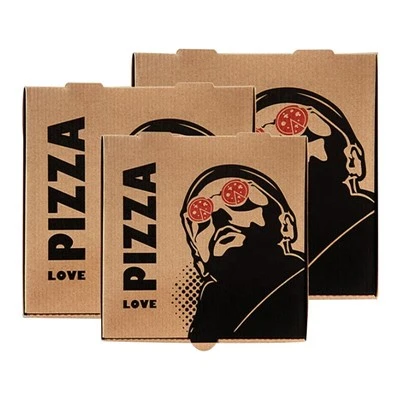Logo personalizzato della scatola di imballaggio per pizza ondulata per uso alimentare